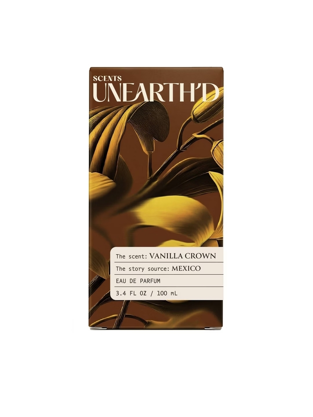 Scents Unearth'd Vanilla Crown Eau de Parfum - Brown & Gold Box